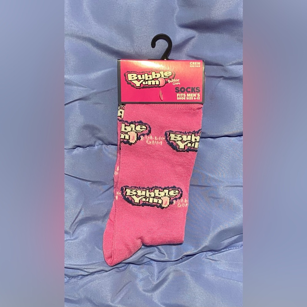 Bubble yum bubblegum crew socks